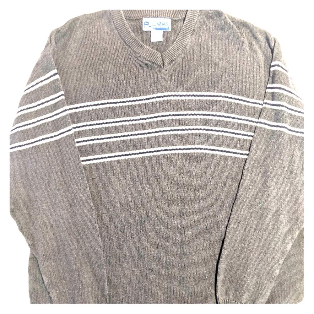 P.dot Men's V-neck Pullover Sweater